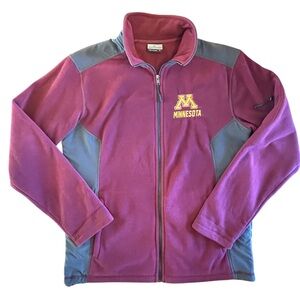 Colosseum Minnesota Golden Gophers Maroon and Gold Men’s Large Fleece Zip Up